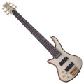 Schecter Stiletto Custom-6 Left Handed Bass Guitar, Natural