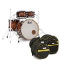 Pearl Session Studio Select 22'' Shell Pack w/Bags, Gloss Barnwood