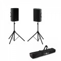 Mackie Thrash 212 12" Active PA Speaker, Pair with Stands