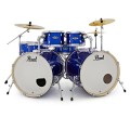 Pearl EXX Export 7pc Double Bass Drum Kit, High Voltage Blue
