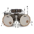 Pearl Decade Maple 7pc Double Kick Drum Kit, Satin Black Burst